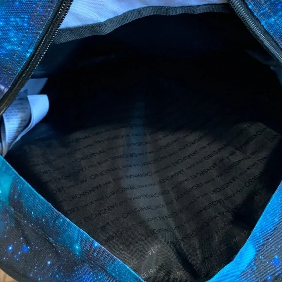 NWOT JanSport Big Student Backpack - Cyberspace Galaxy - Picture 3 of 3